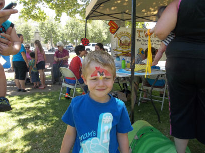 boy with painted face