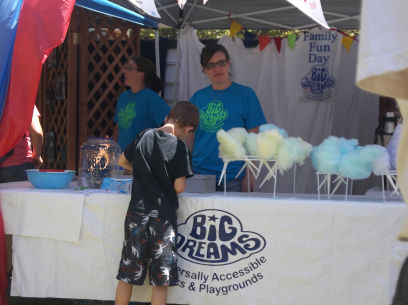 picture of cotton candy and the main booth